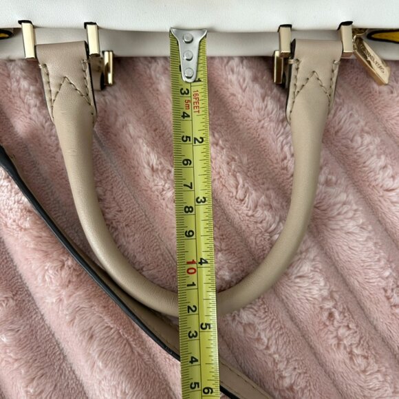 Michael Kors Tatiana Citrus Yellow Crossbody Messenger Hand Bag Satchel Vegan - Picture 14 of 15